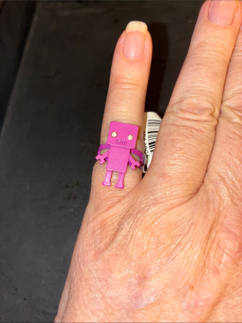 Pink Robot Ring - Fun Adjustable Accessory